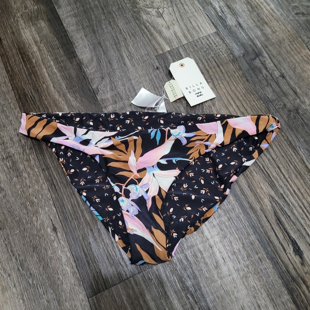 Billabong Bikini Bottom Size XL Nwt Reversible Tropic Moon Low Rider Tropical